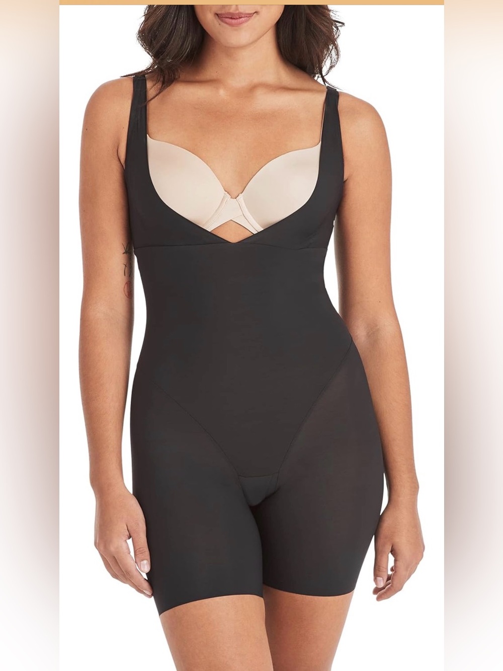 Maidenform Shapewear Tummy Control Wear Your Own BraOpenBustThighSlimmerBodysuit